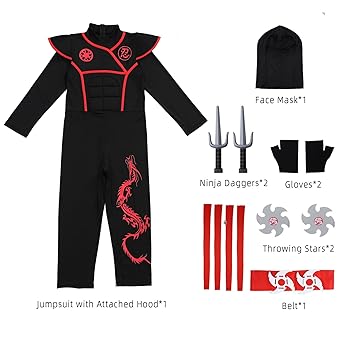 KnightA23Halloweenまとめ売りグッズ Amazon.com: Xplanet Ninja Halloween Costume for Boys with